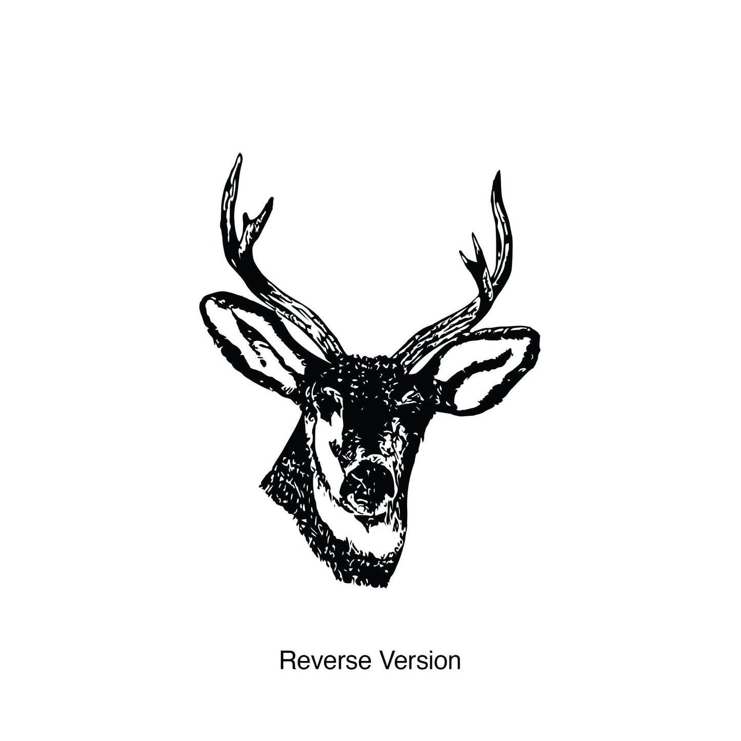 Deer Buck Head Vinyl Wall Decal Sticker.  #649