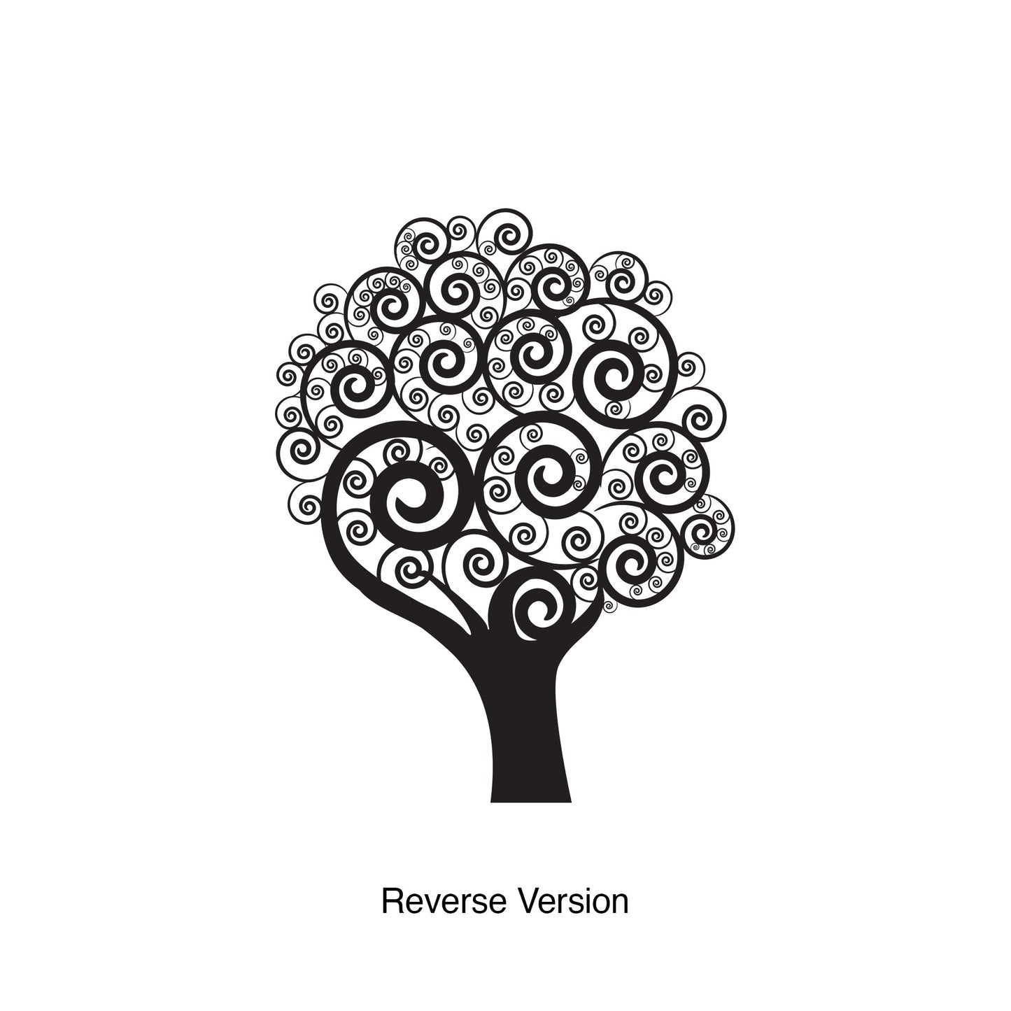 Swirling Circle Tree Wall Decal Sticker. #271