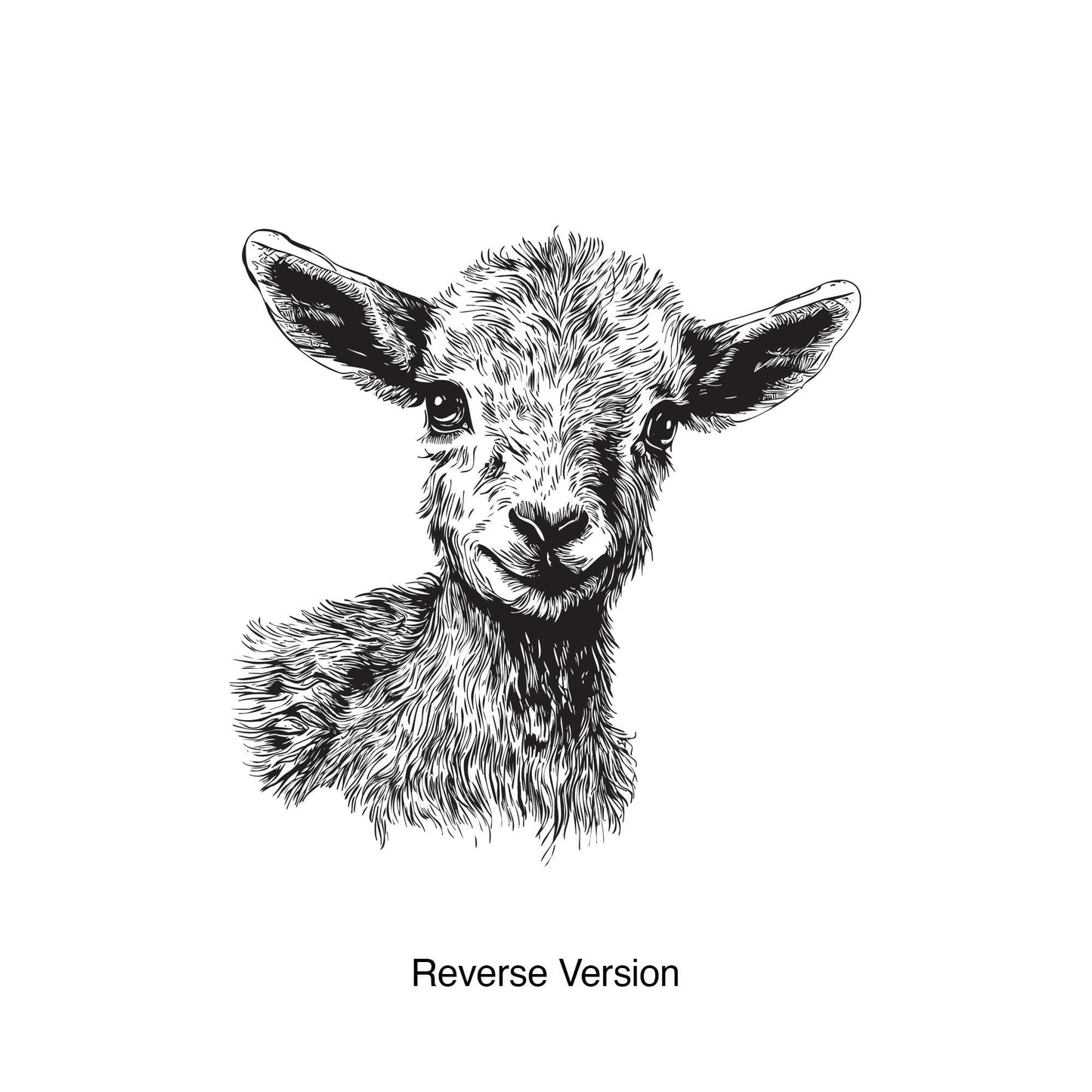 Cute and Playful Baby Goat Wall Decal Sticker. #6755