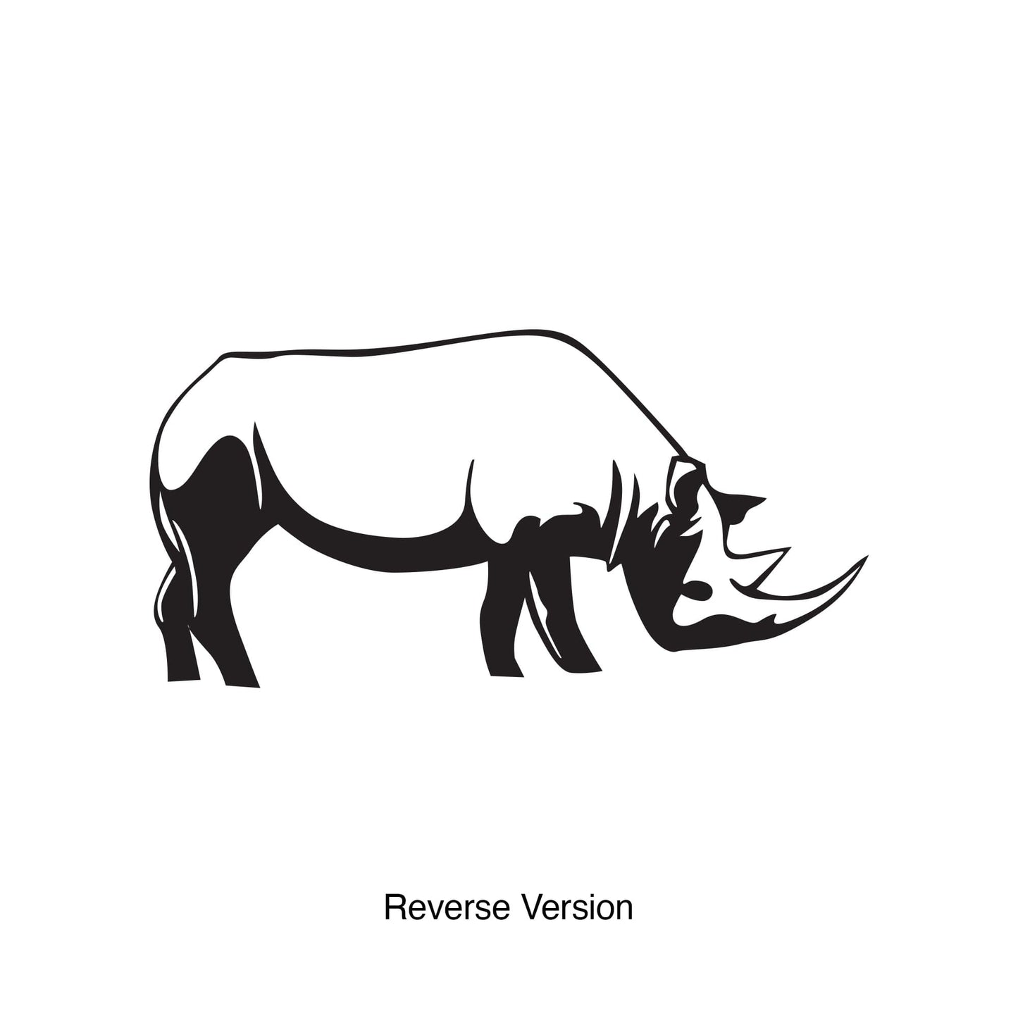 Rhino Wall Decal Sticker. Rhinoceros African Wall Theme. #611