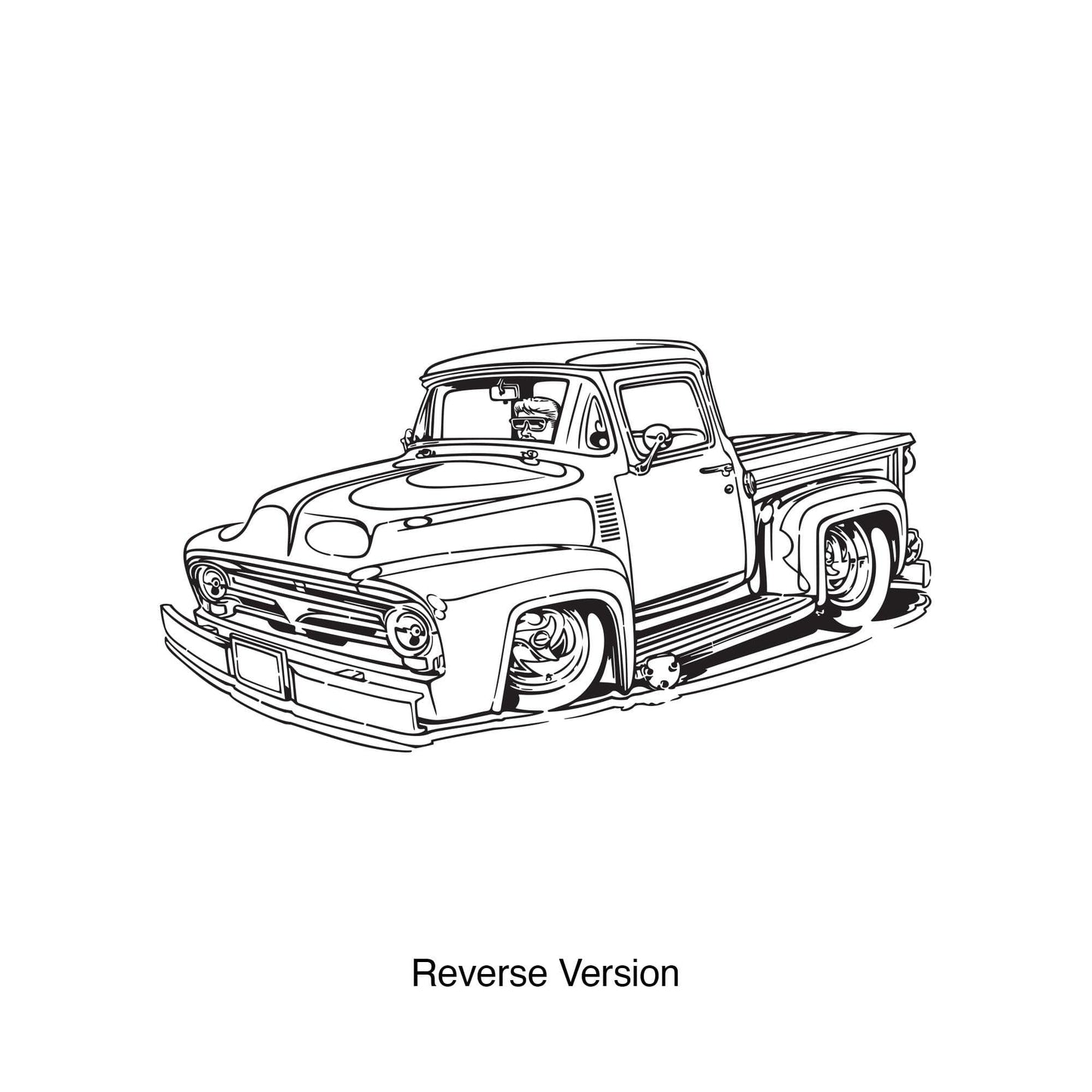 Hot Rod Truck Vinyl Wall Decal Sticker. #670