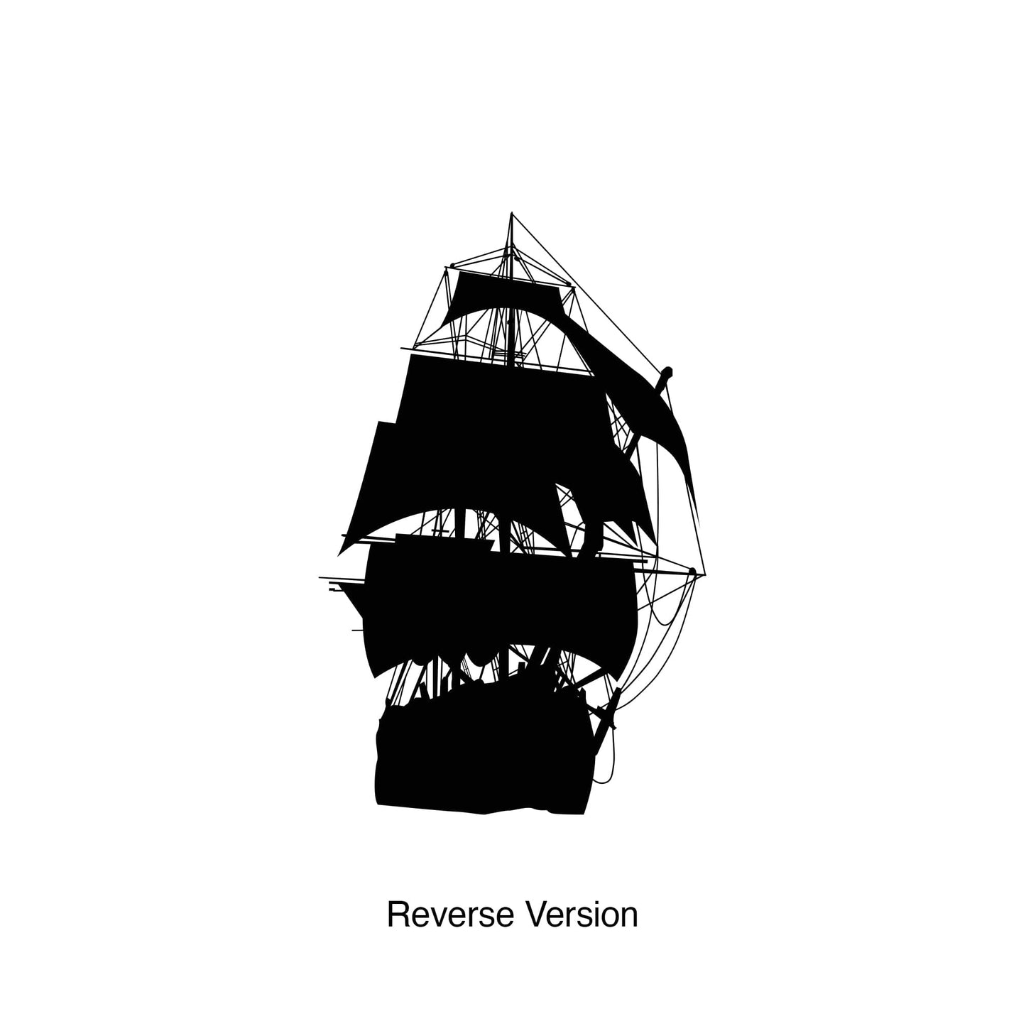 Pirate Ship Wall Decal Sticker. Silhouette Design.  #OS_MB139