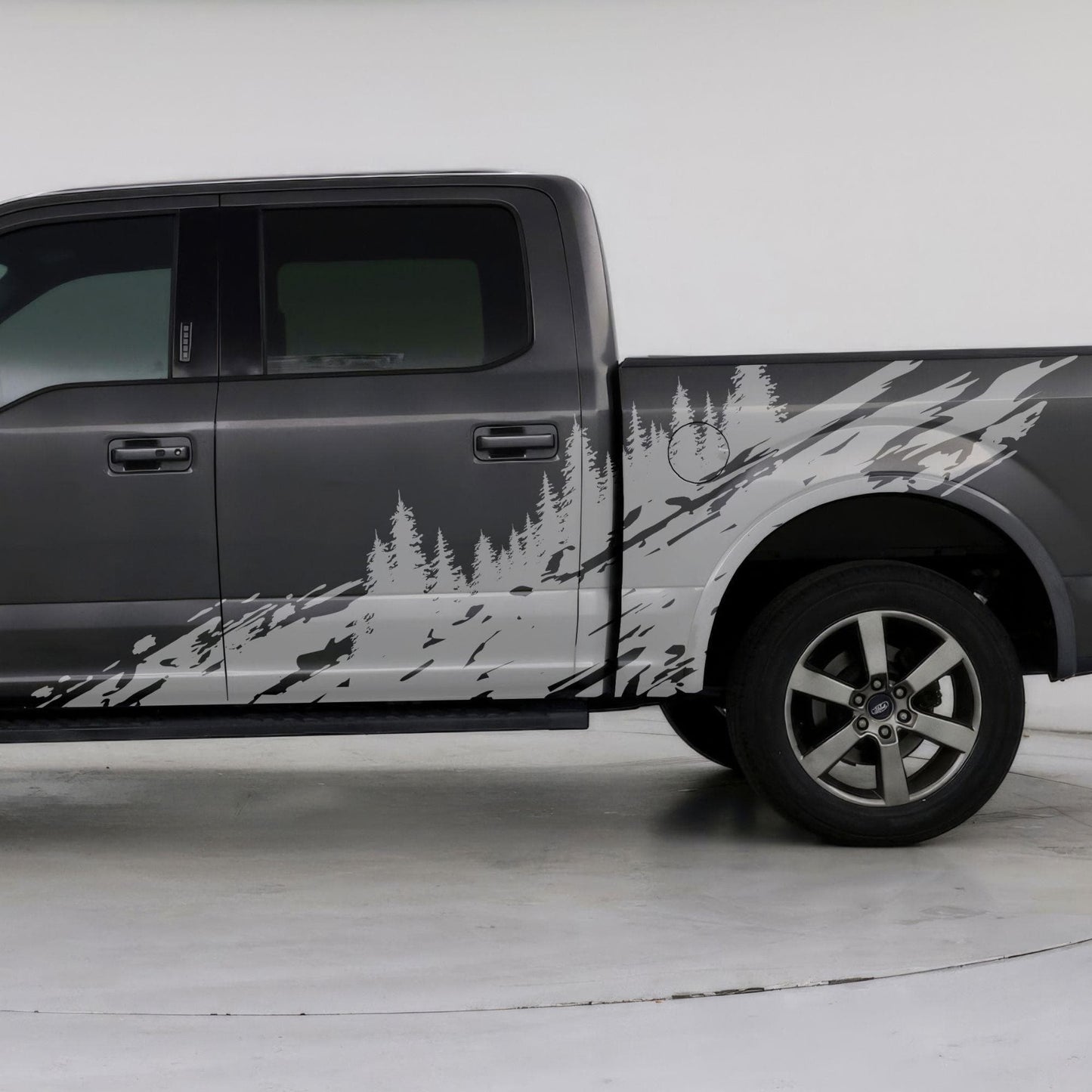 Overland Forest Tree Mud Splash Truck Decal. #6849