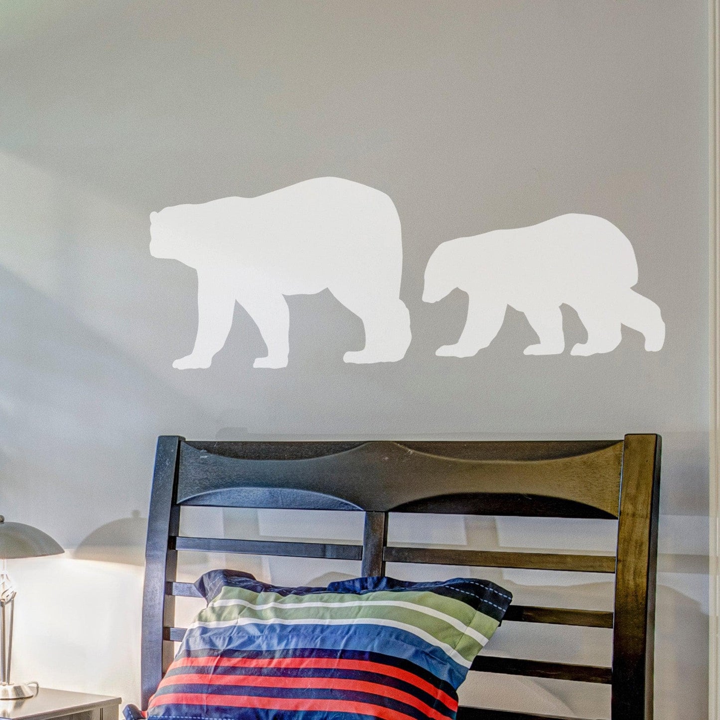 Polar Bear with Baby Bear Wall Decal Sticker. #217