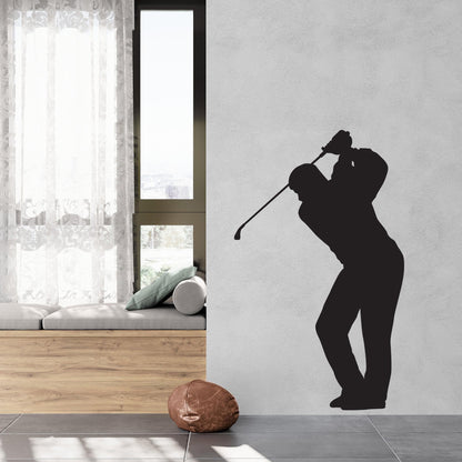 Golfer Wall Decal. Golf Swing Wall Decal Sticker. #220