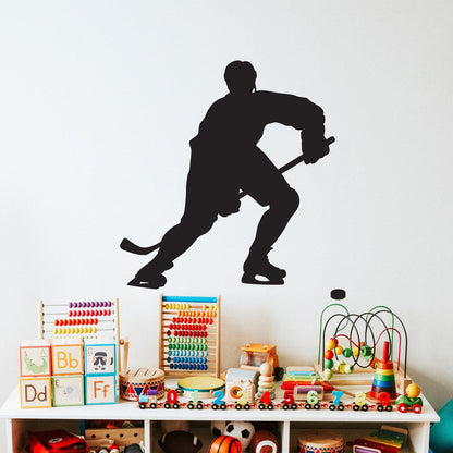 Hockey Player Vinyl Wall Decal Sticker.  #221