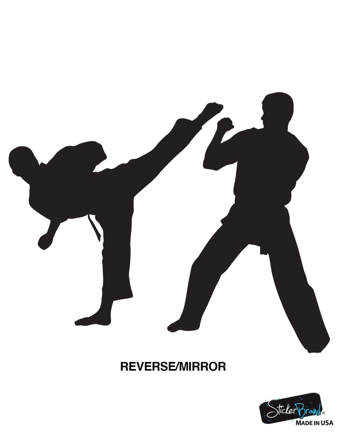 Karate Kick Martial Arts Vinyl Wall Decal Sticker. #223