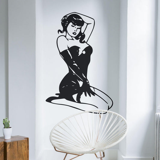 Sexy Pinup Girl Wall Decal Sticker. #226