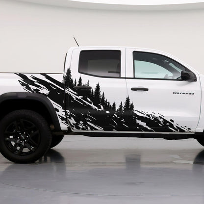 Overland Forest Tree Mud Splash Truck Decal. #6849