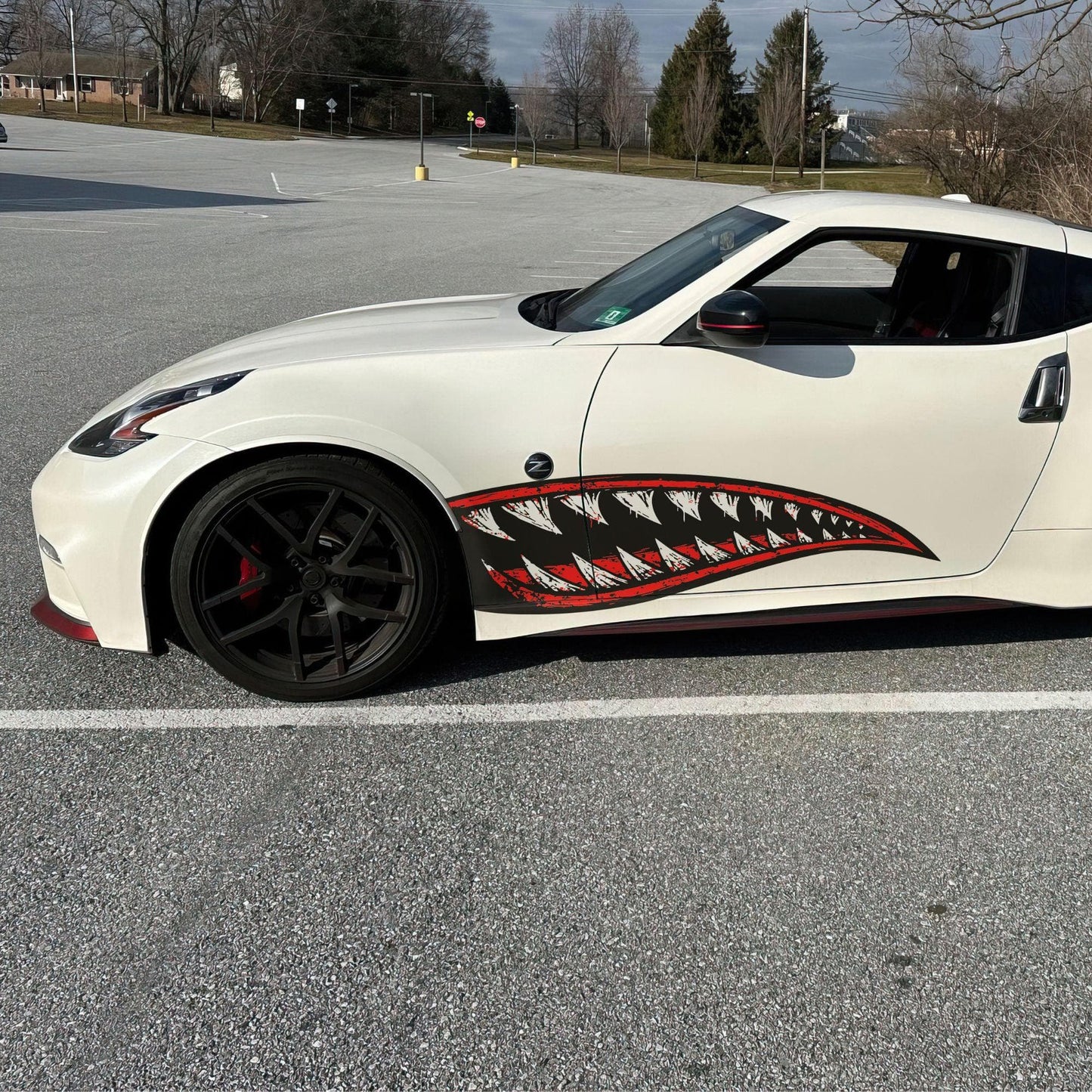 Flying Tiger Shark Military Bomber Design Decal. Jaws Decal. #6992