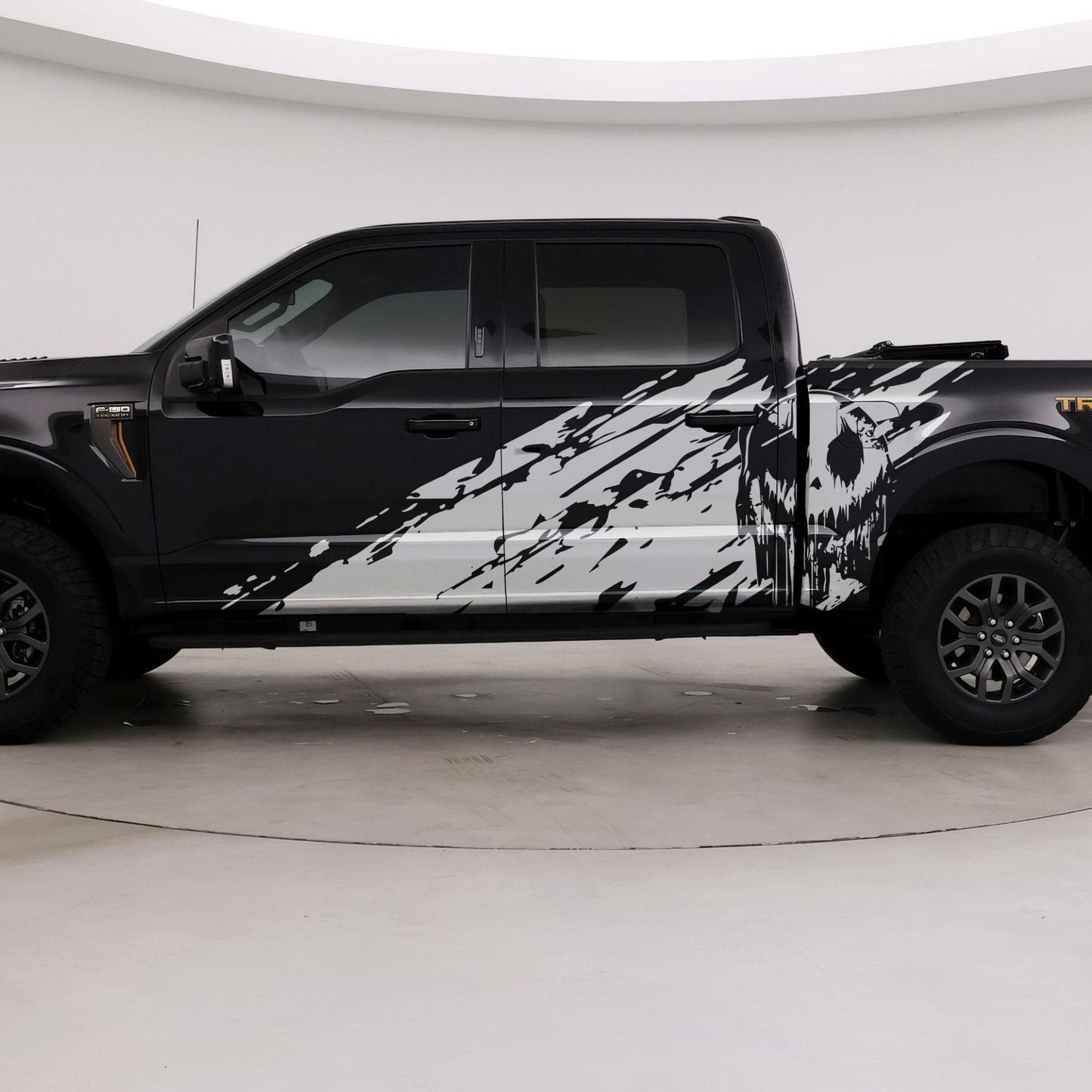 Evil Smiling Face Mud Splash Truck Decal Sticker. #6938