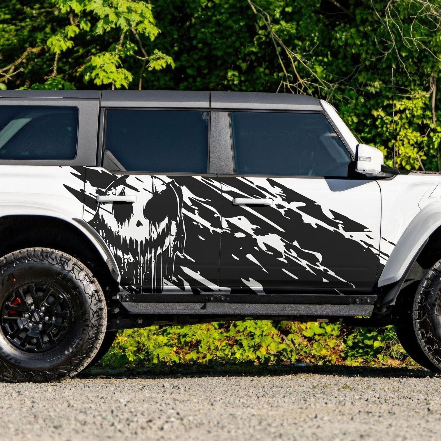 Evil Smiling Face Mud Splash Truck Decal Sticker. #6938