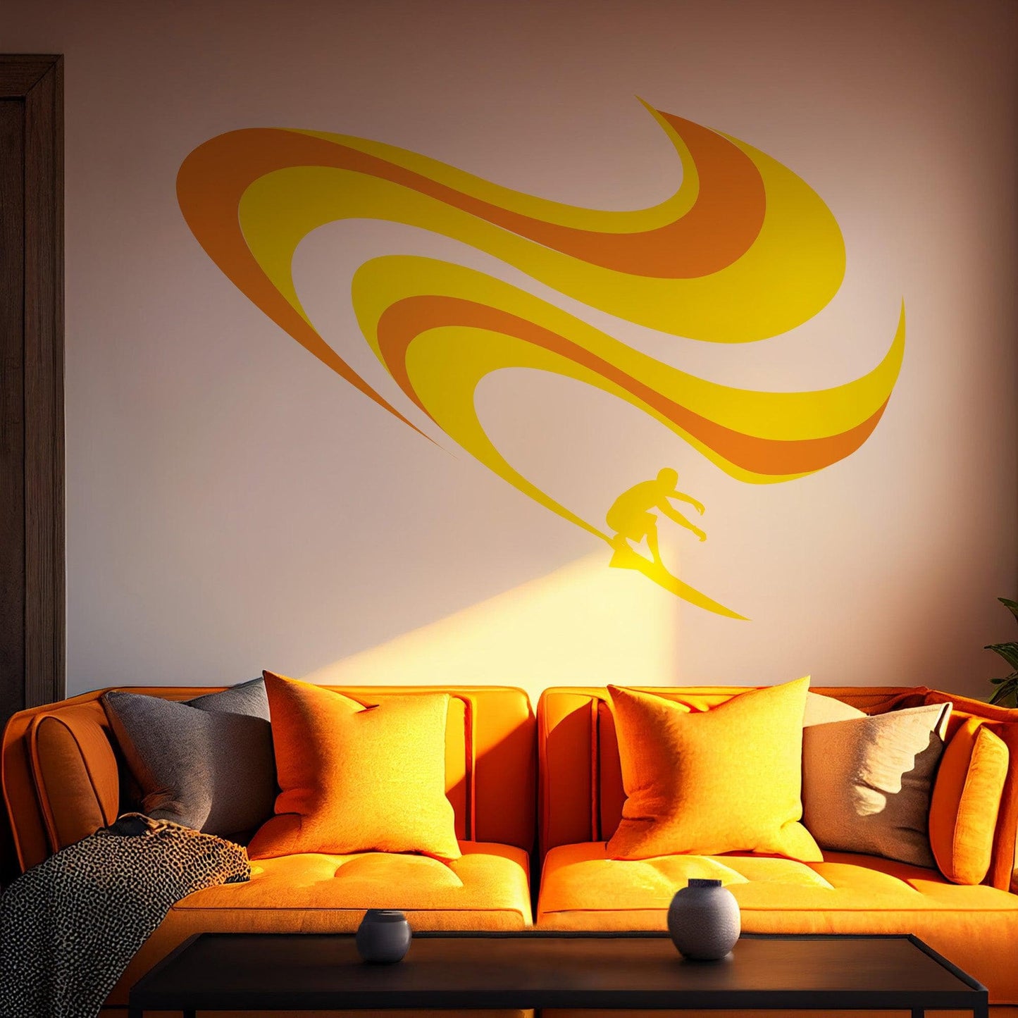 Surfing Wave Wall Decal Sticker. #277