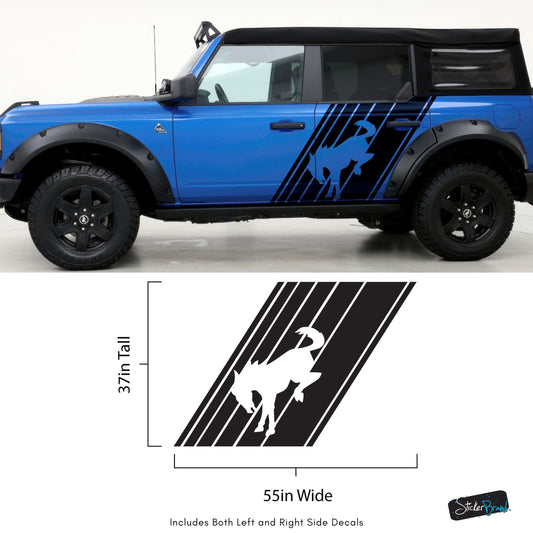 Bronco Horse Side Panel Car Graphic Sticker. #6952