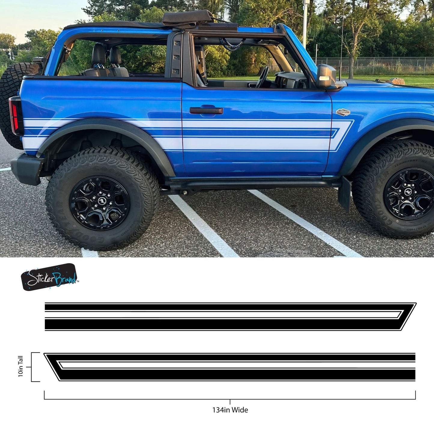Stripes Graphic Decal for Ford Bronco. #7029