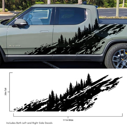 Overland Forest Tree Mud Splash Truck Decal. #6849