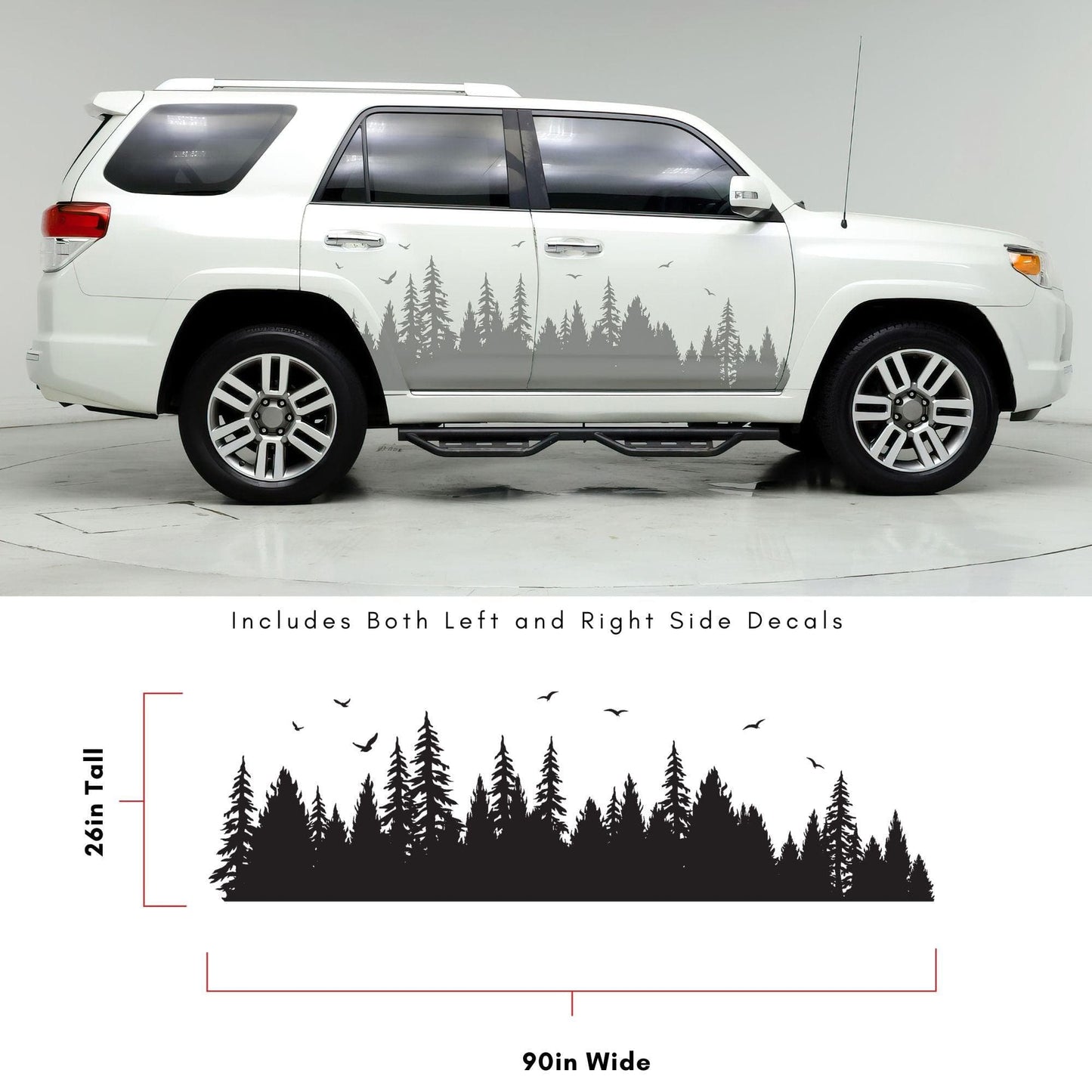 Forest Tree Mud Splash Truck Decal. #6813