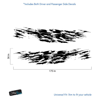 Splash Decal, Grunge Scratch Marks Decal Sticker for Challenger, Charger. #7102