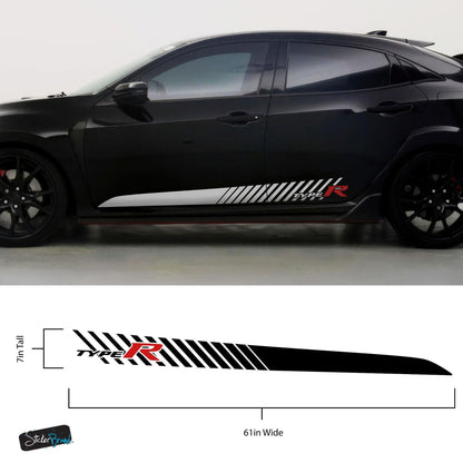 Honda Civic Type R Sticker Decal. Racing Stripes. #6803