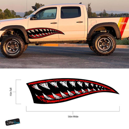 Flying Tiger Shark Military Bomber Design Decal. Jaws Decal. #6992