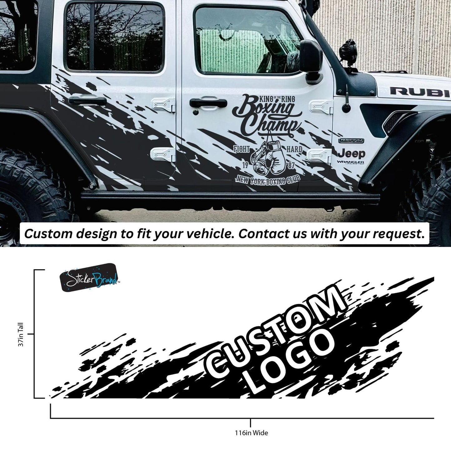 Custom Off Road Graphic Truck Decal Sticker. Personalized Logo for your Vehicle. #7009