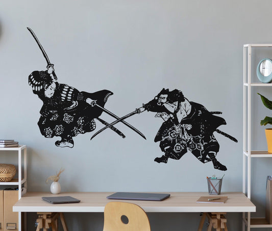 Japanese Samurai Fighter Wall Decal. #309