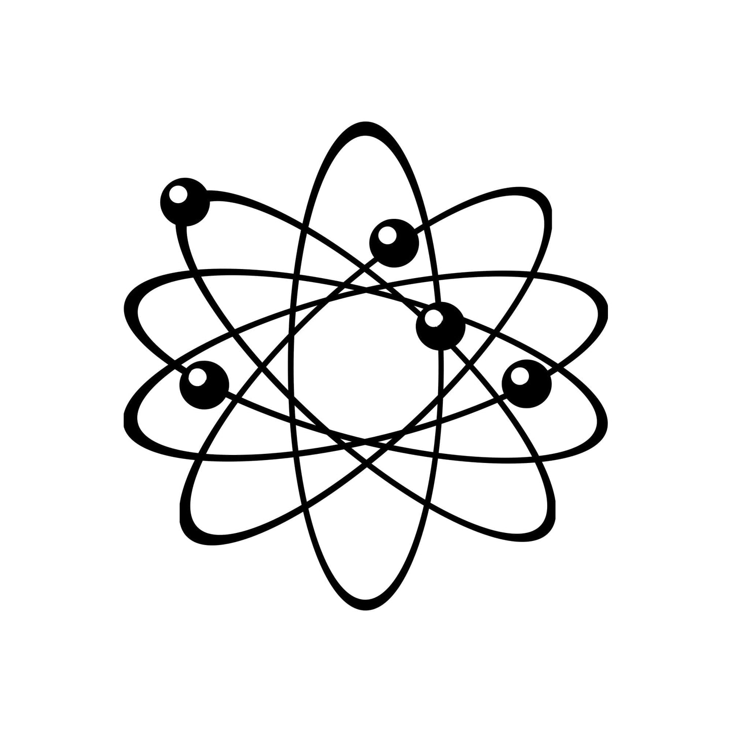 Atom Wall Decal. Electrons, protons and neutrons. Perfect for Science School Decor. Physics. #389