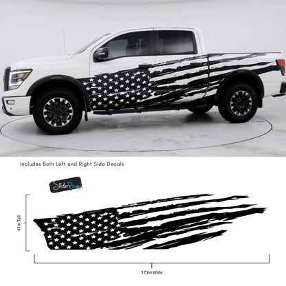 USA Flag Truck Decal Sticker. #6845