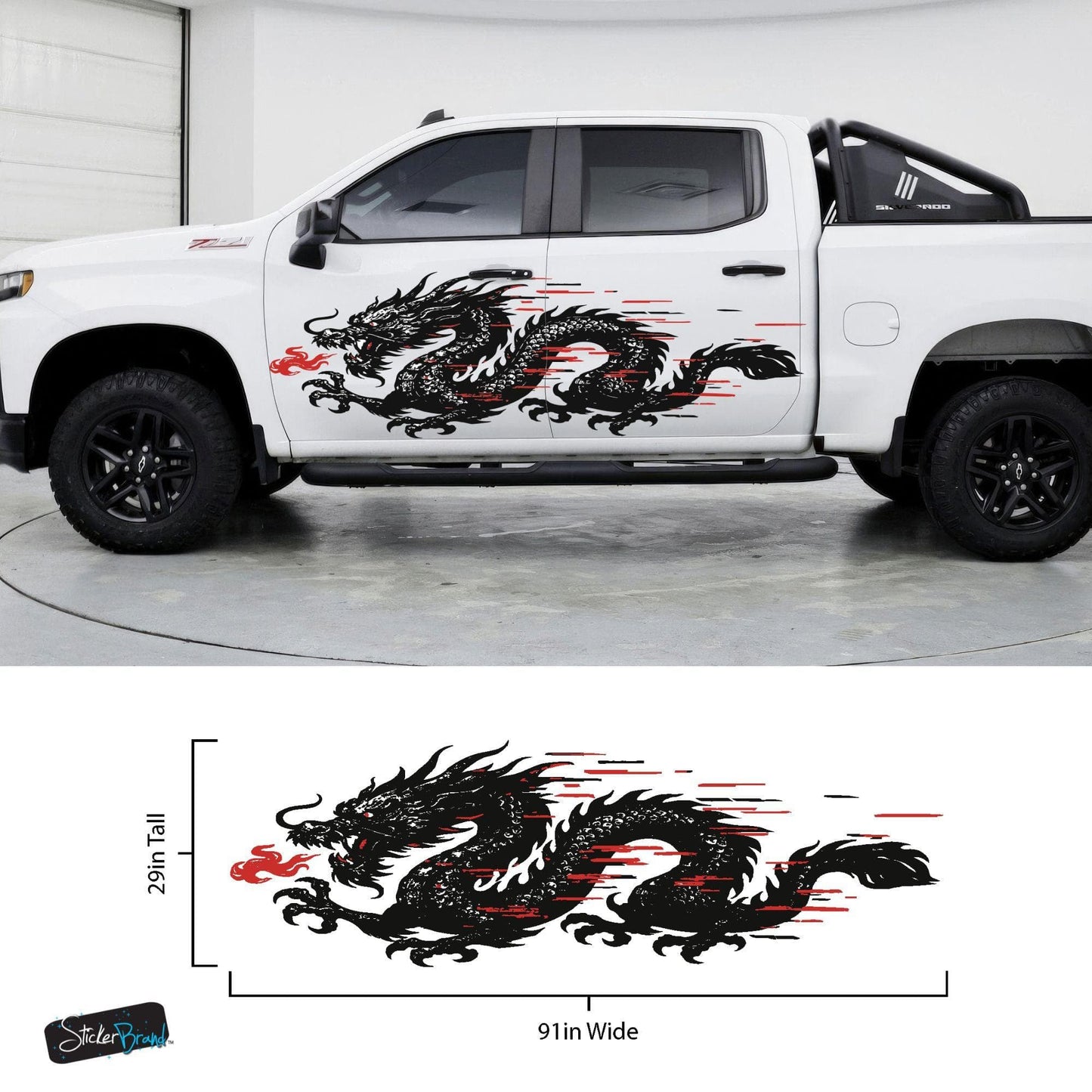 Dragon Graphic Decal Sticker for Car / Truck. Universal Fit. #6997