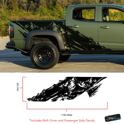 Chevy Colorado Truck Mud Splash Mountain Vinyl Car Graphic Sticker. Set of 2. #7110