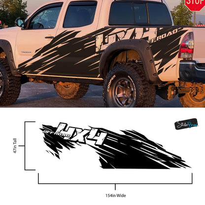 4x4 Off Road Truck Graphic Decal. Mud Splash Sticker. #6972