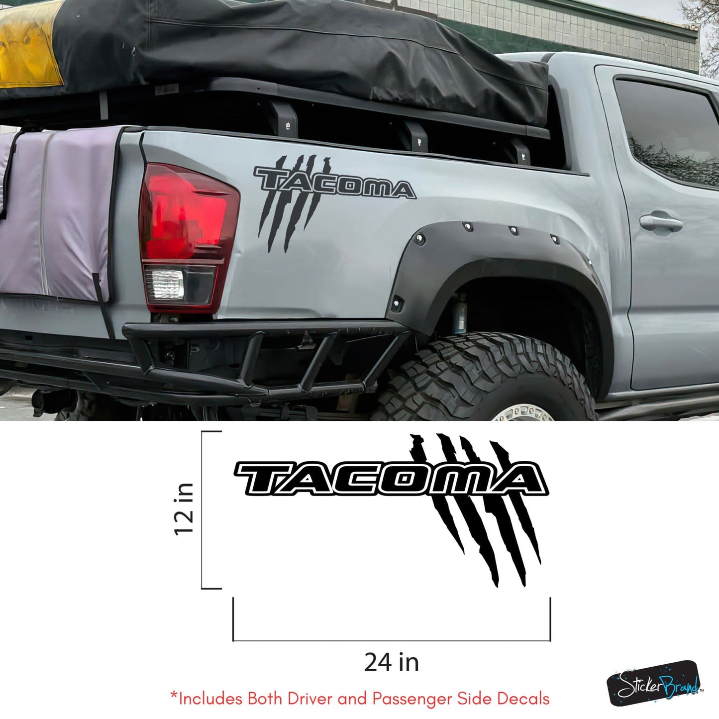 Toyota Tacoma Raptor Claw Decal Sticker. Set of 2. #7111