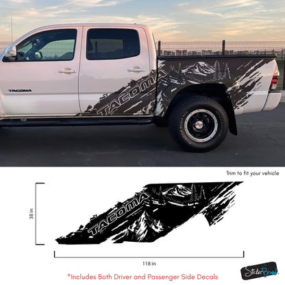 Tacoma Truck Decal Graphic Sticker. Mountain Off-Road Outlander. #7112