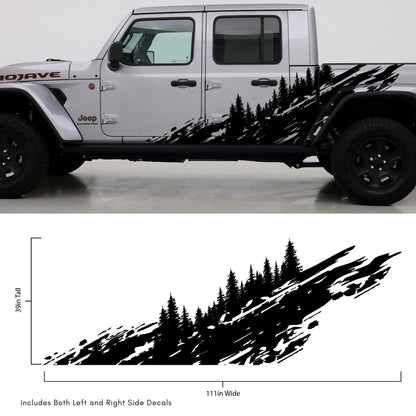 Overland Forest Tree Mud Splash Truck Decal. #6849