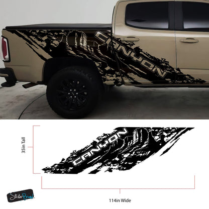GMC Canyon Truck Mud Splash Vinyl Car Graphic Sticker. Set of 2. #7050