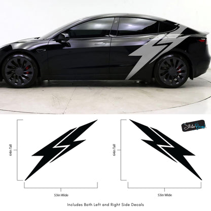 Lightning Bolt Car Decal Sticker. Universal Fit for Tesla / EV's. #6863