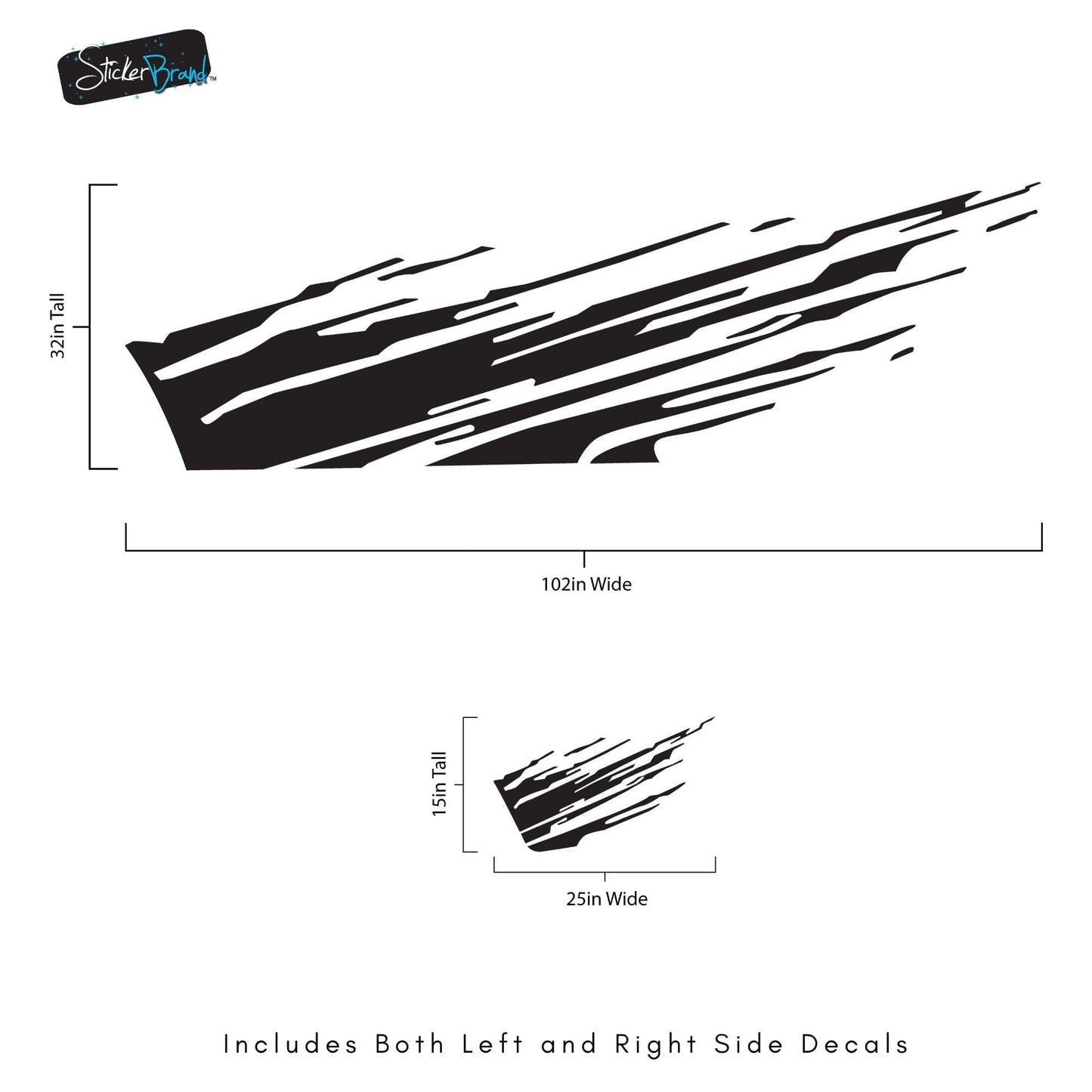 Digital Mud Splash Truck Decal. Universal Fit. Set of 2. #6928