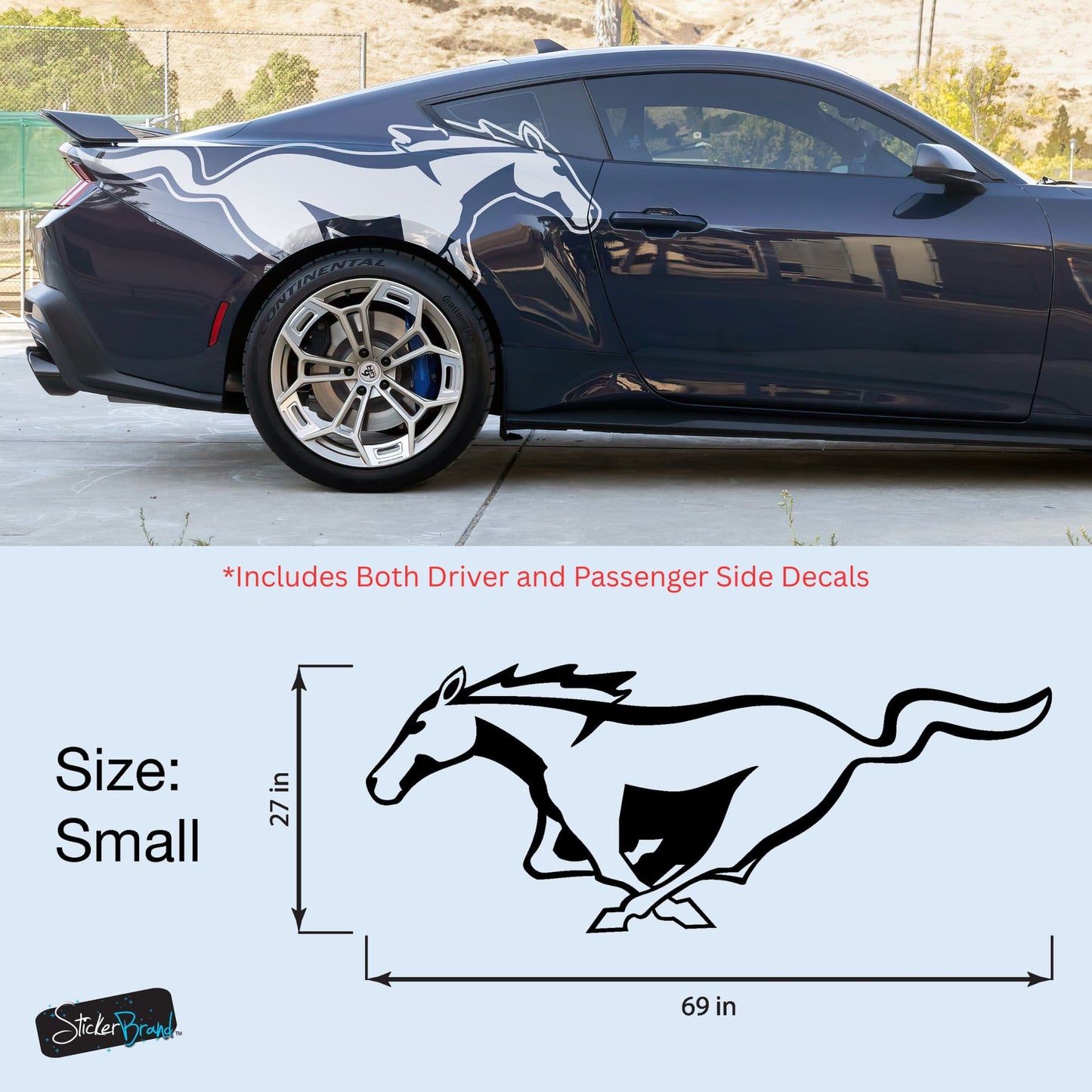 Mustang Horse Graphic Decal for Mustang Car, Mustang Mach-E. #7096