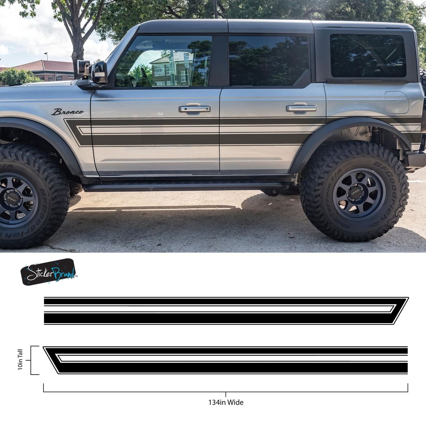 Stripes Graphic Decal for Ford Bronco. #7029