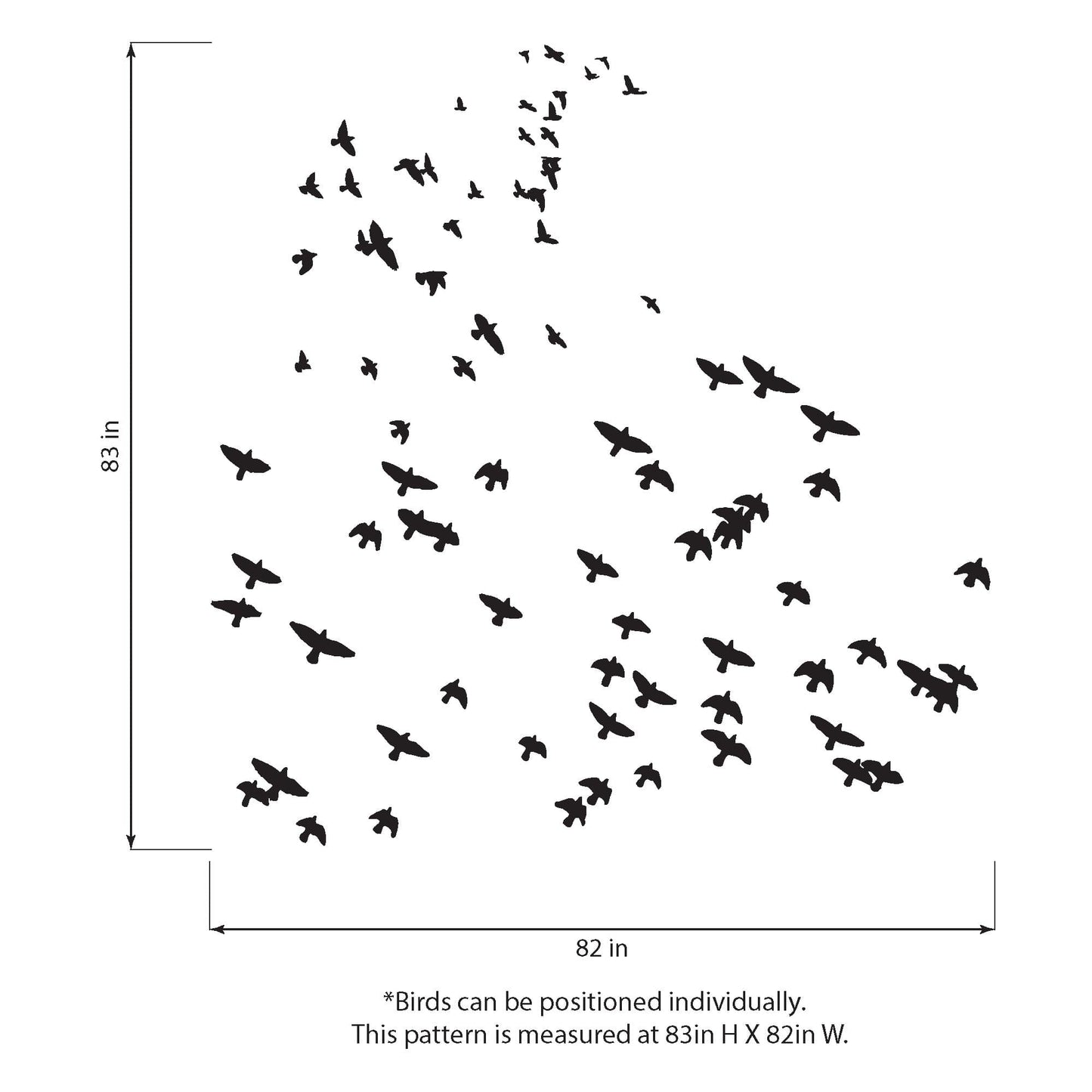 Scattered Flying Birds Vinyl Wall Decal Sticker. #466