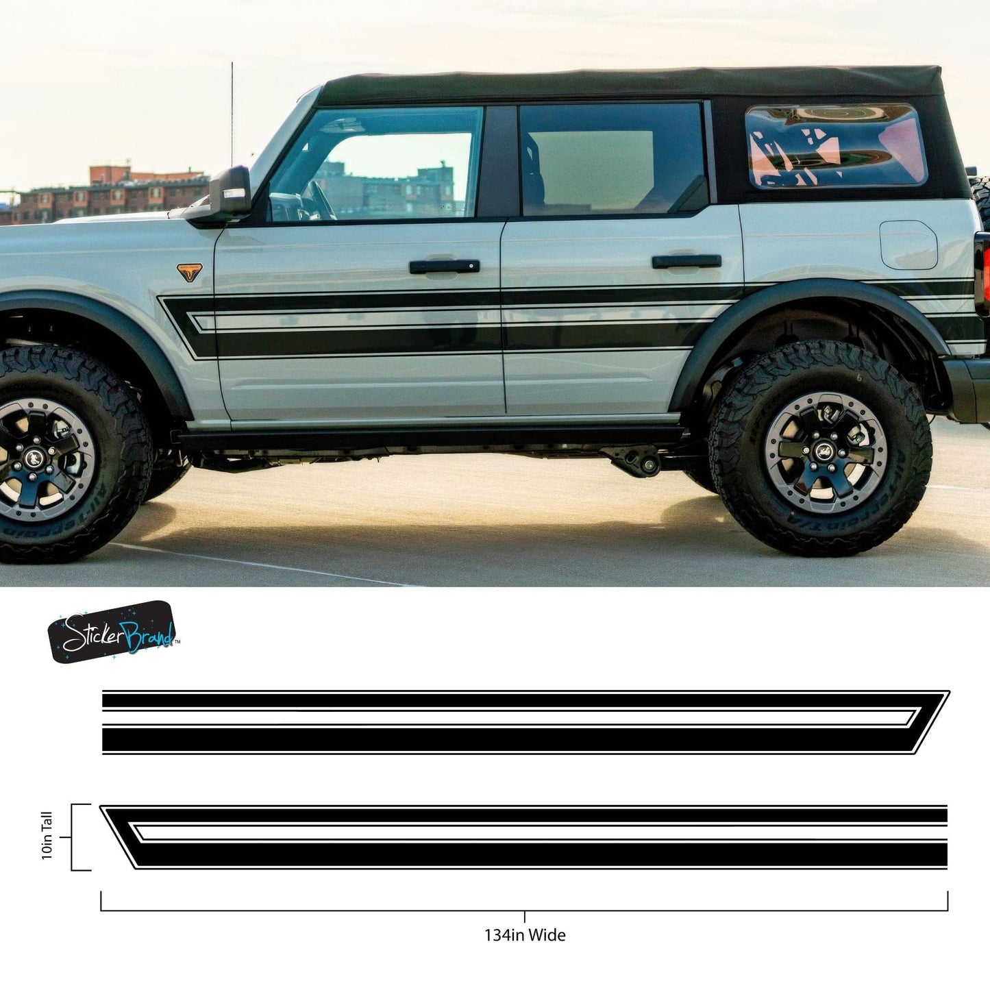 Stripes Graphic Decal for Ford Bronco. #7029