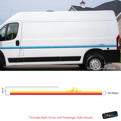 Mountain Truck / Car Decal. Overland Stripes Decal Sticker. Universal Fit for most Vehicles. #7122
