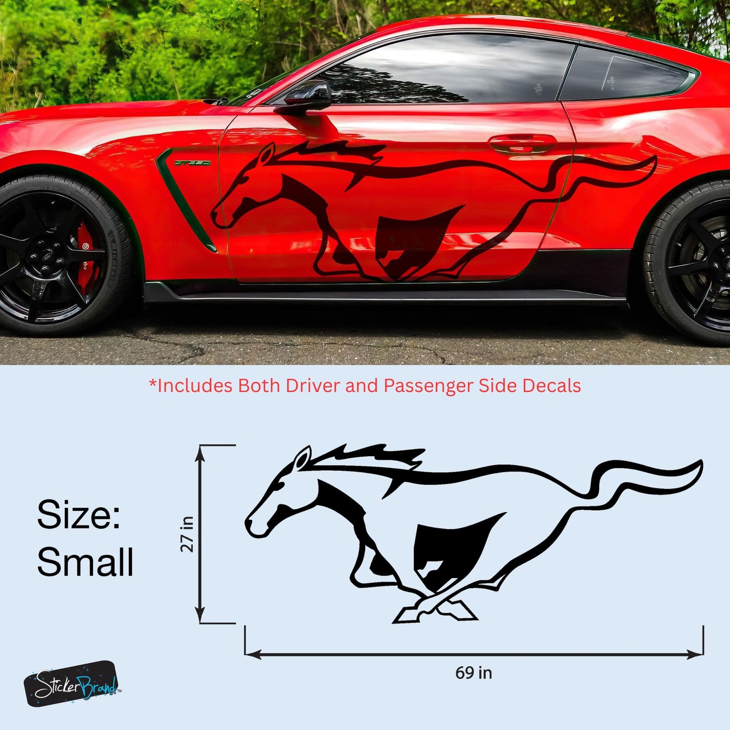 Mustang Horse Graphic Decal for Mustang Car, Mustang Mach-E. #7096