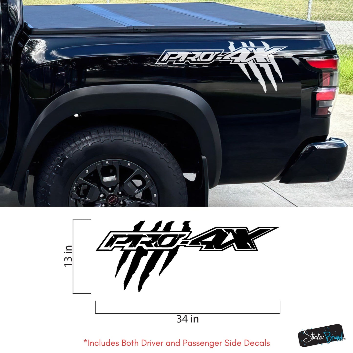 Frontier / Titan Pro-4x Raptor Claw Marks Decal Sticker. Set of 2. #7103