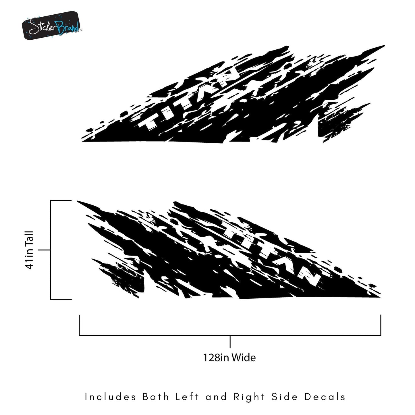 Nissan Titan Skull Mud Splash Decal. (With Skull / No Skull) #6862