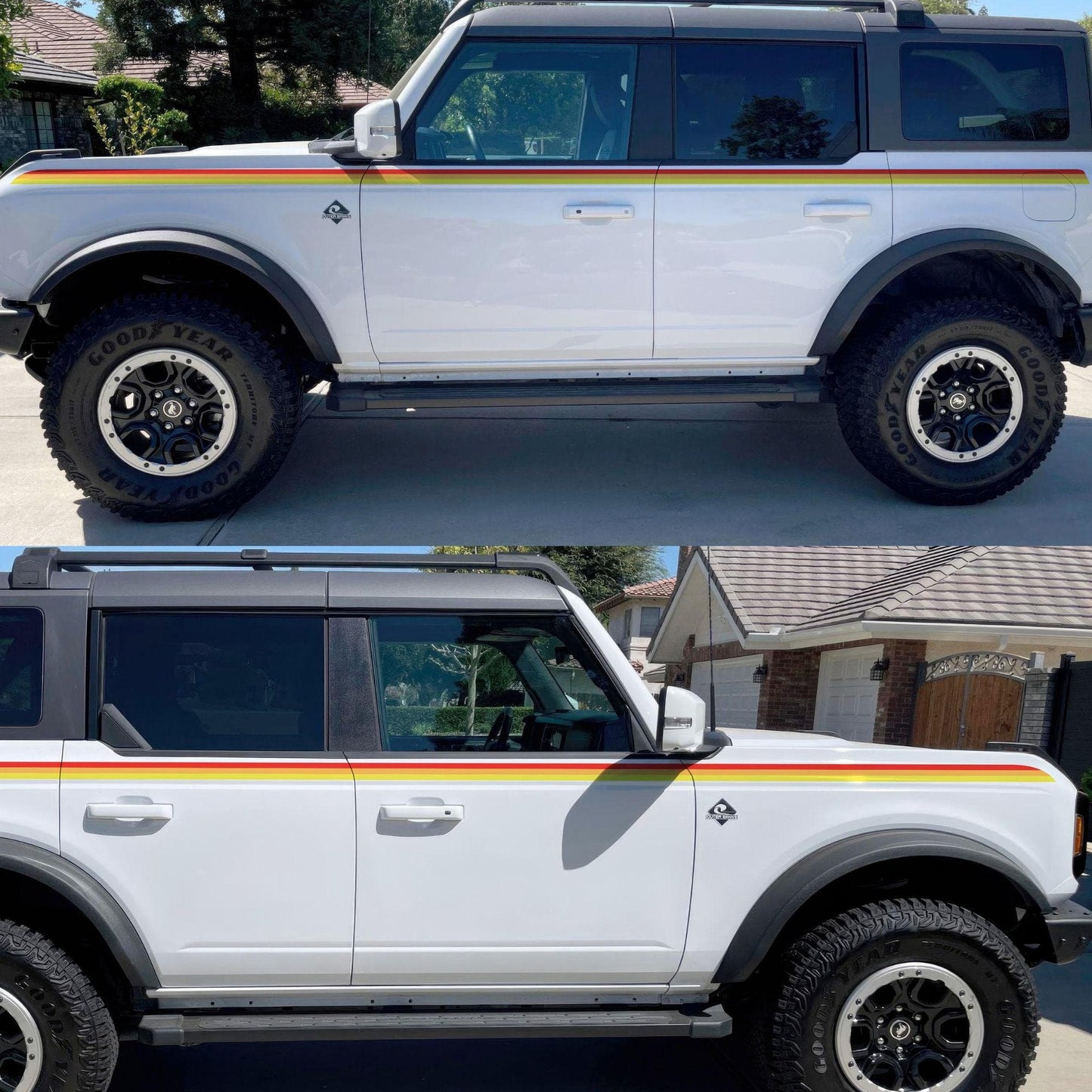 3 Color Stripes Bronco Decal Sticker. #6953