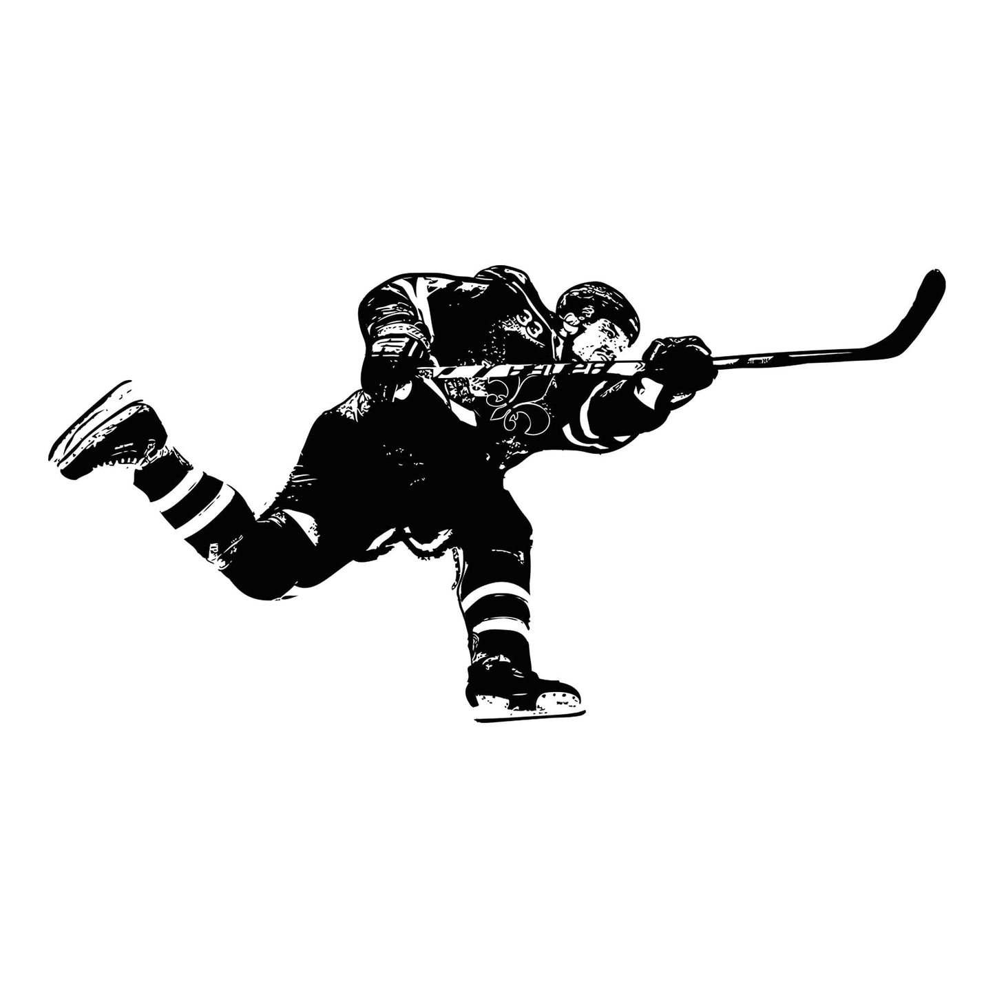 Hockey Slap Shot Vinyl Wall Decal Sticker. #5089