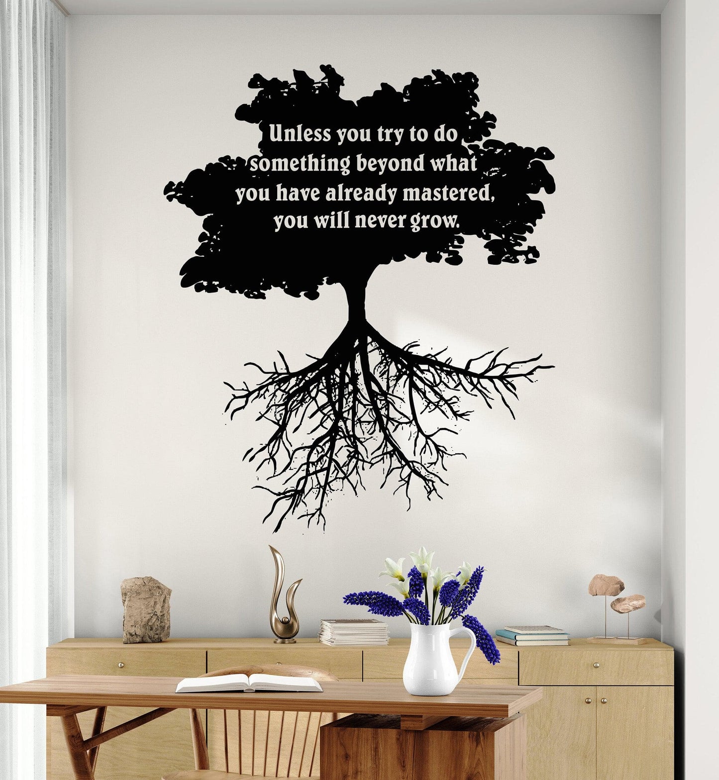 Tree Roots Motivational Quote Wall Decal. #5272