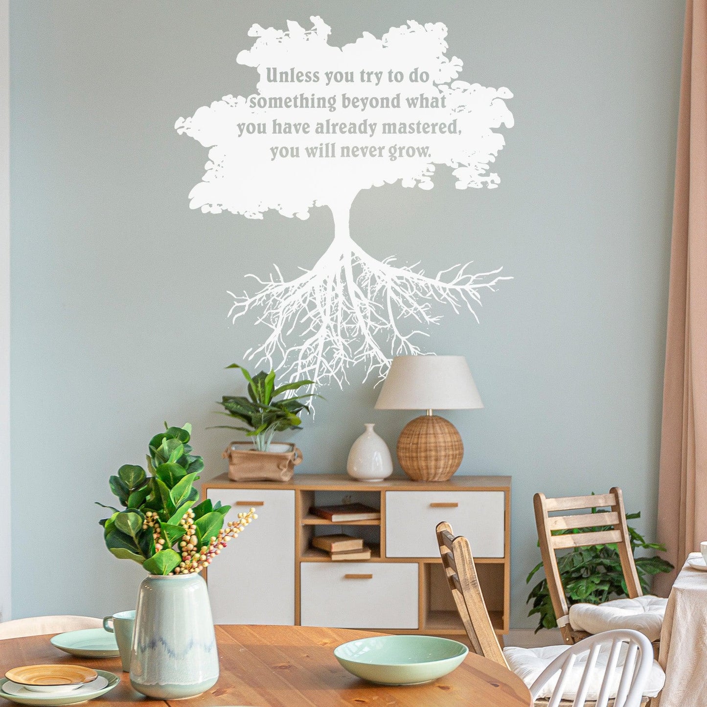 Tree Roots Motivational Quote Wall Decal. #5272