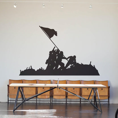 Battle of Iwo Jima Wall Decal. Flag Raising Design. #555